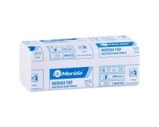 Papīra dvieļi MERIDA TOP, balti, 2 slāņu, 3200 gab., ECOLABEL sertificēti VTB015